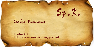 Szép Kadosa névjegykártya